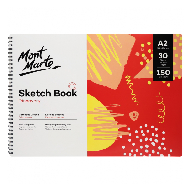 Mont Marte Sketch Book Pad A2 30 Sheet 150 gsm Drawing Painting Art Craft