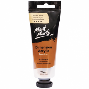 Mont Marte Premium Dimension Acrylic Paint 75ml - Naples Yellow