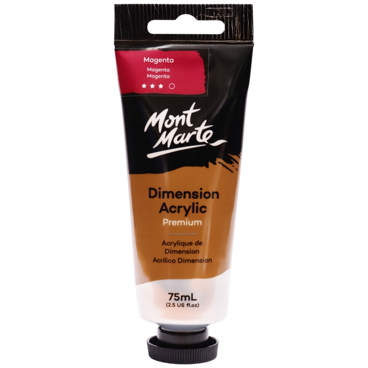 Mont Marte Premium Dimension Acrylic Paint 75ml - Magenta