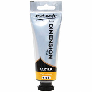 Mont Marte Premium Dimension Acrylic Paint 75ml - Yellow Deep