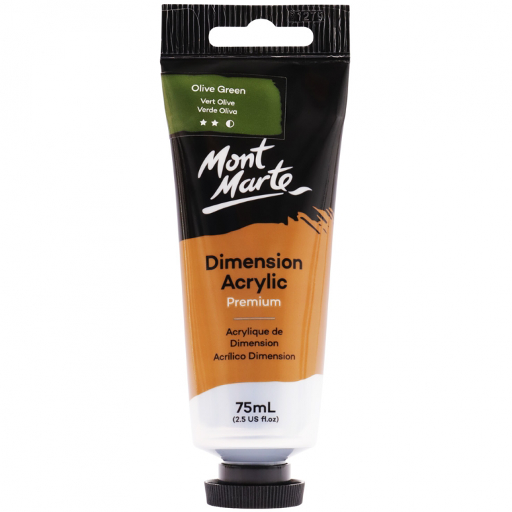 Mont Marte Premium Dimension Acrylic Paint 75ml - Olive Green