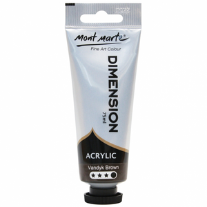 Mont Marte Premium Dimension Acrylic Paint 75ml - Van Dyke Brown