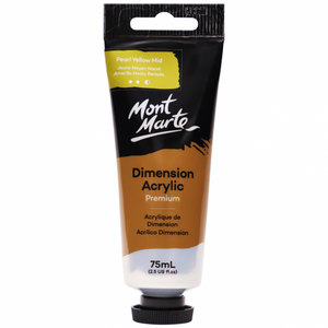 Mont Marte Premium Dimension Acrylic Paint 75ml - Pearl Yellow Mid