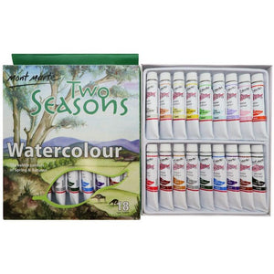 Mont Marte Watercolour Paint Set Two Seasons 18X12ml Tubes Spring & Autumn Art