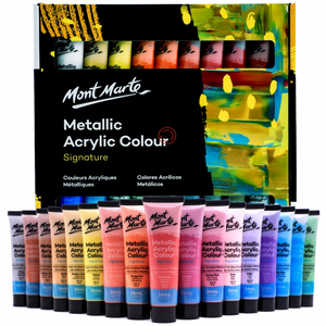 Metallic Paint Mont Marte Premium Metallic Acrylic Paint Set 36 x 36ml Arts