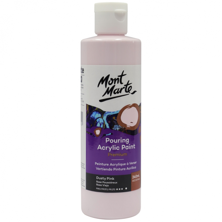 Mont Marte Pouring Acrylic Paint 240ml - Dusty Pink