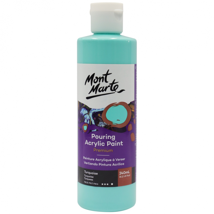 Mont Marte Pouring Acrylic Paint 240ml - Turquoise