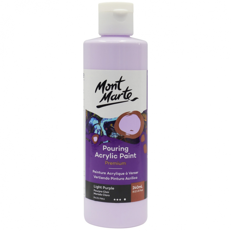 Mont Marte Pouring Acrylic Paint 240ml - Light Purple