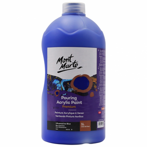 Mont Marte Pouring Acrylic Paint 1L - Ultramarine Blue