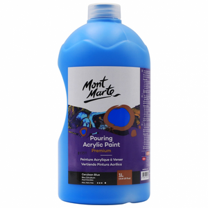 Mont Marte Pouring Acrylic Paint 1L - Cerulean Blue