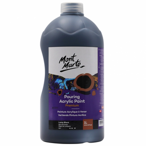 Mont Marte Pouring Acrylic Paint 1L - Lamp Black