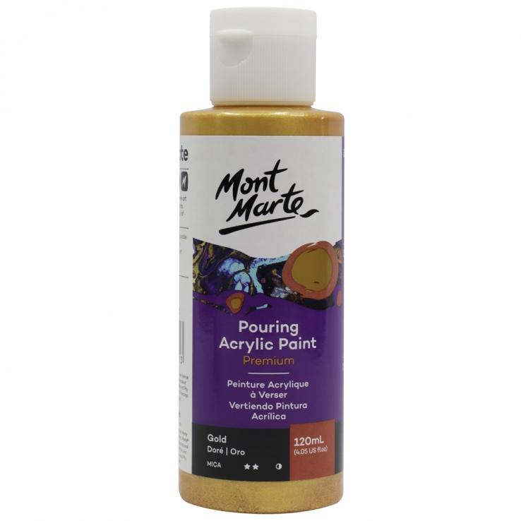 Mont Marte Pouring Acrylic Paint 120ml - Silver