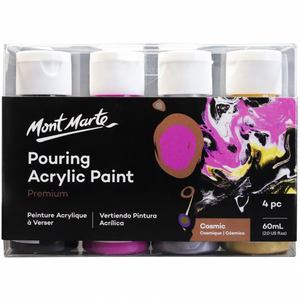 Mont Marte Pouring Acrylic Paint Premium Acrylic Paint 60ml 4pc - Cosmic