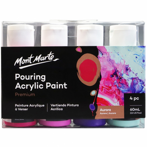 Mont Marte Pouring Acrylic Paint Premium Acrylic Paint 60ml 4pc - Aurora