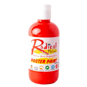 Radical Poster Paint 250ml Warm Red Student Craft Paint Made in Australia