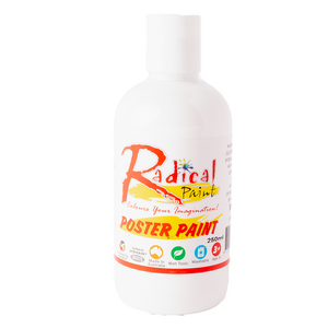 Radical Poster Paint 250ml White Student Craft Paint Made in Australia