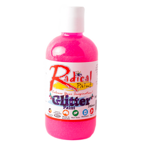 Radical Paint Glitter Paint washable Poster Student Art Craft Paint Hot Pink 250ml