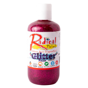 Radical Paint Glitter Paint washable Poster Student Art Craft Paint Wild Berry 250ml