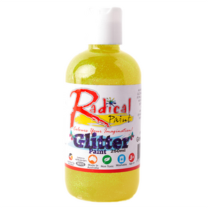 Radical Paint Glitter Paint washable Poster Student Art Craft Paint Lemon 250ml