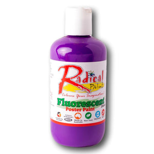 Radical Poster Paint 250ml Purple Fluoro Student Craft Paint Made in Australia