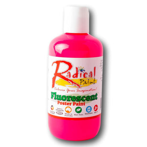 Radical Poster Paint 250ml Pink Fluoro Student Craft Paint Made in Australia