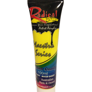 Acrylic Paint Lemon Yellow 100ml Radical Maestro Series Made in Australia