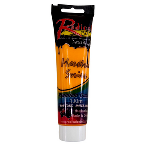 Acrylic Paint Warm Yellow 100ml Radical Maestro Series Made in Australia