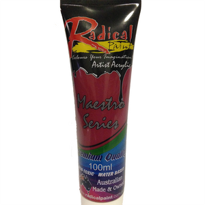 Acrylic Paint Crimson Red 100ml Radical Maestro Series Made in Australia