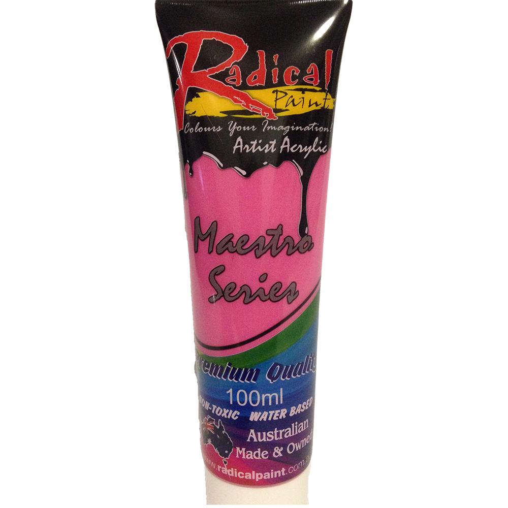 Acrylic Paint Hot Pink 100ml Radical Maestro Series Made in Australia