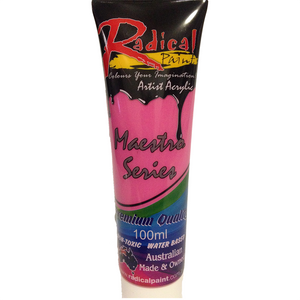 Acrylic Paint Hot Pink 100ml Radical Maestro Series Made in Australia