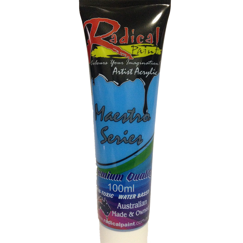 Acrylic Paint Lake Blue 100ml Radical Maestro Series Made in Australia