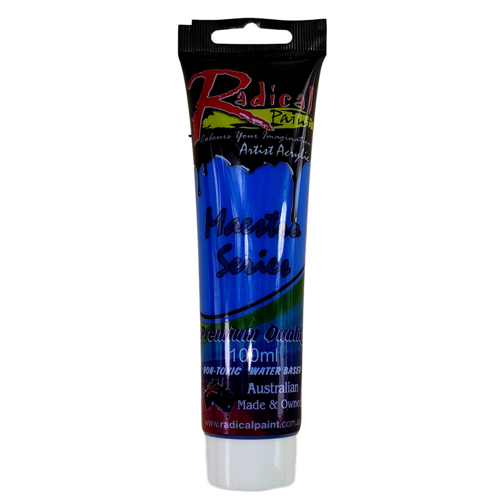 Acrylic Paint Cobalt Blue 100ml Radical Maestro Series Made in Australia