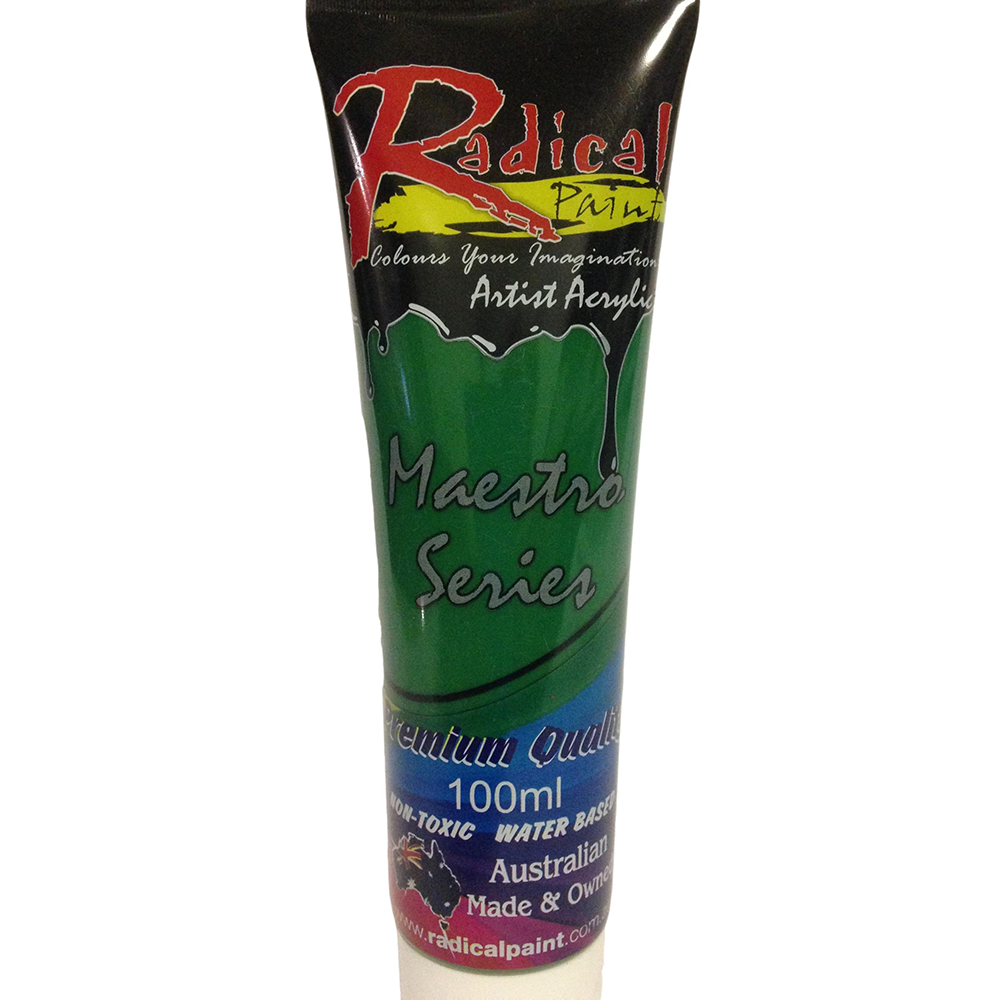 Acrylic Paint Grass Green 100ml Radical Maestro Series Made in Australia