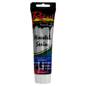 Acrylic Paint Metallic Silver 100ml Radical Maestro Series Made in Australia