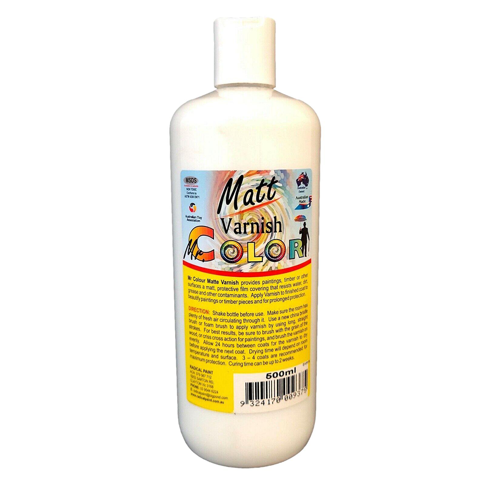 Radical Paint Matt Varnish For Painting Timber Non Toxic Art Paint Medium 500ml