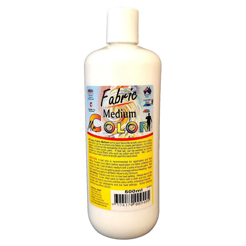 Radical Paint Fabric Medium Natural Fibres Cotton Linen Painting Art Paint Medium 500ml