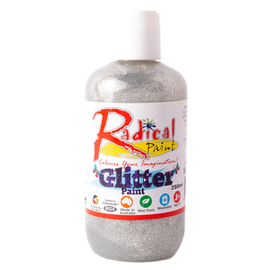 Radical Paint Glitter Paint washable Poster Student Art Craft Paint Silver 250ml