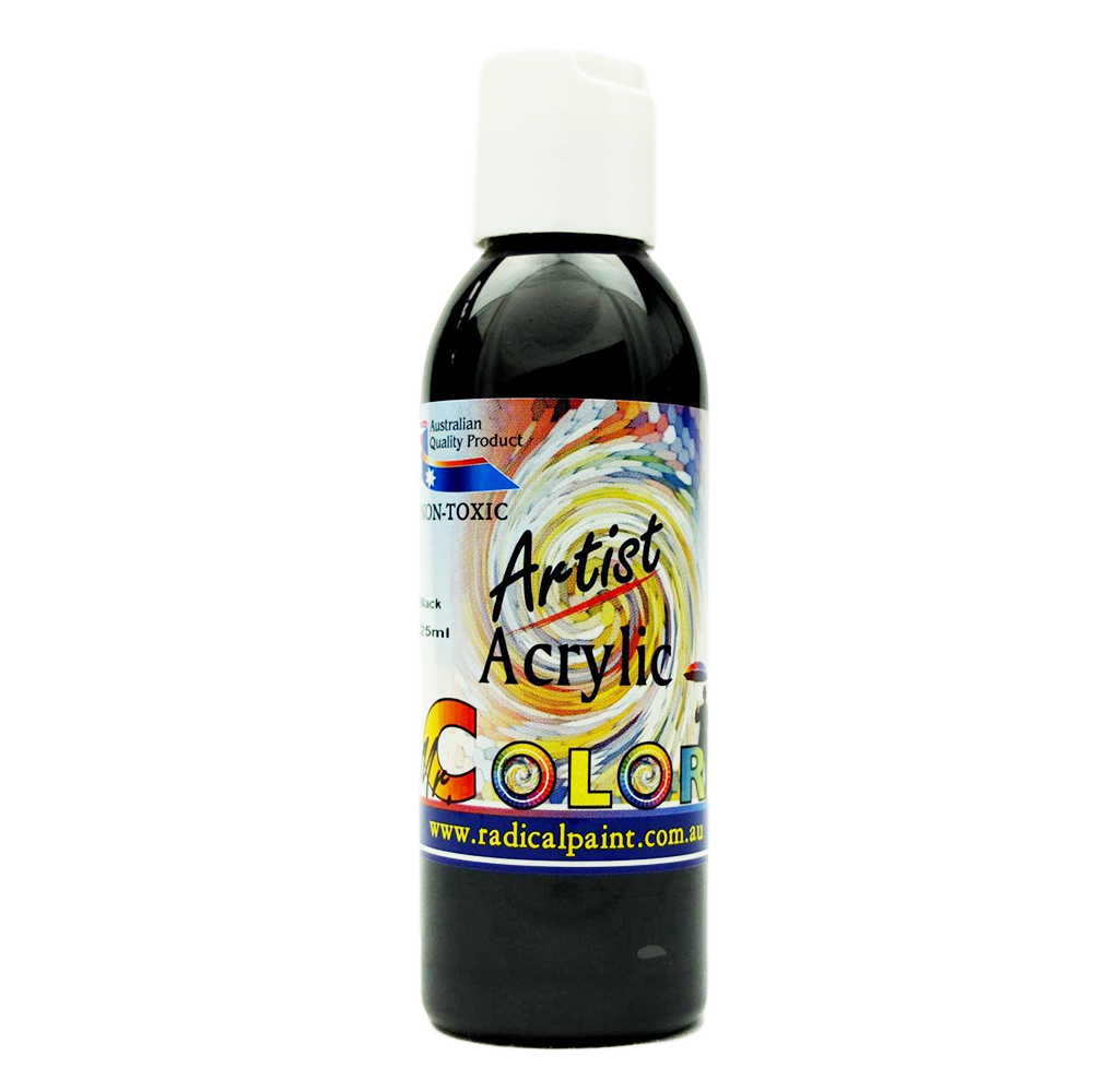 Acrylic Paint Black 125ml Artist Mr. Color Radical Paint Made in Australia