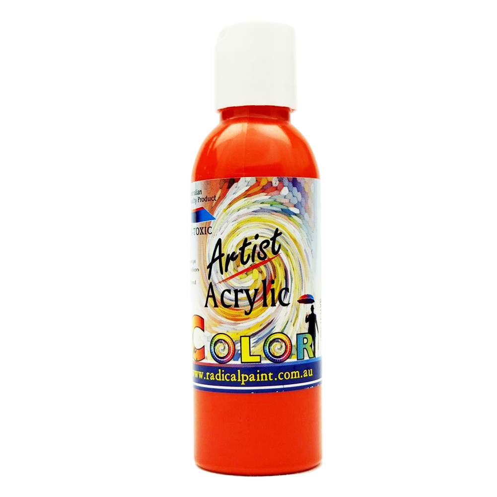 Acrylic Paint Orange Vermillion 125ml Artist Mr. Color Radical Paint Made in Australia