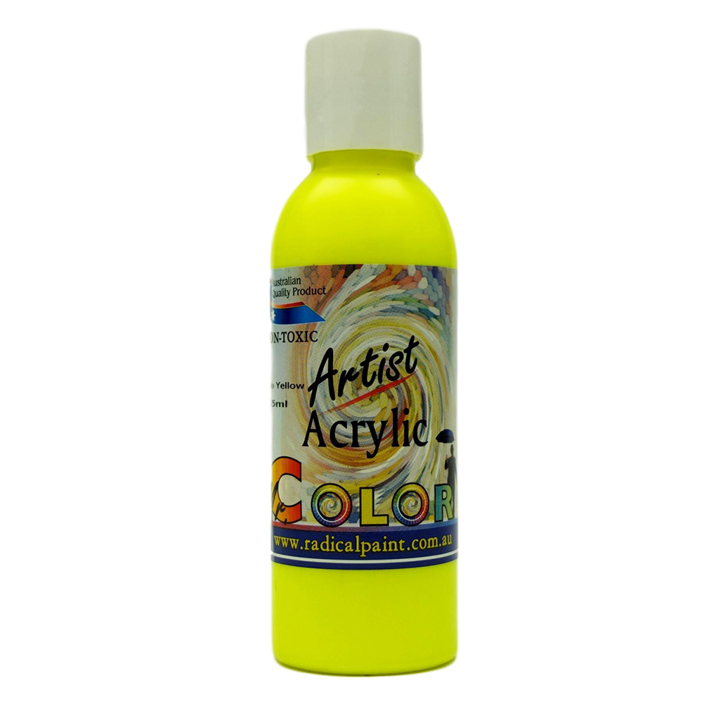 Acrylic Paint Fluoro Yellow 125ml Artist Mr. Color Radical Paint Made in Australia