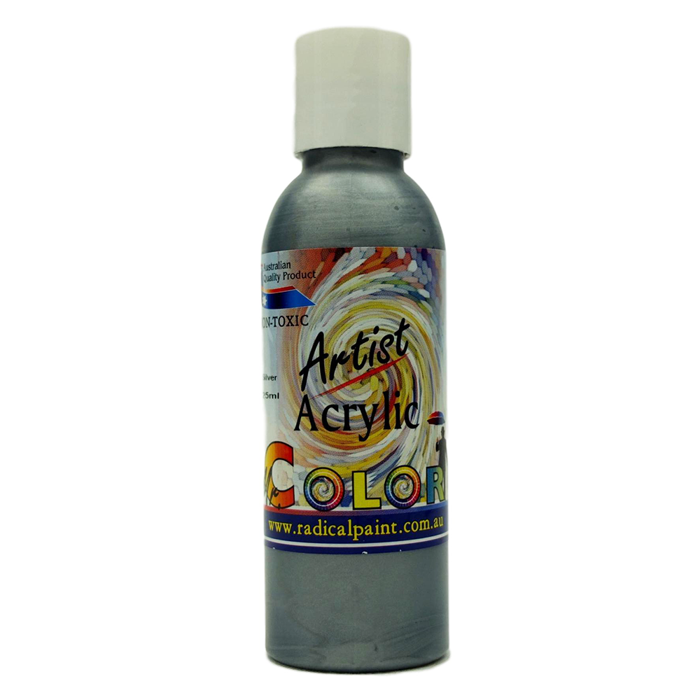 Acrylic Paint Silver 125ml Artist Mr. Color Radical Paint Made in Australia