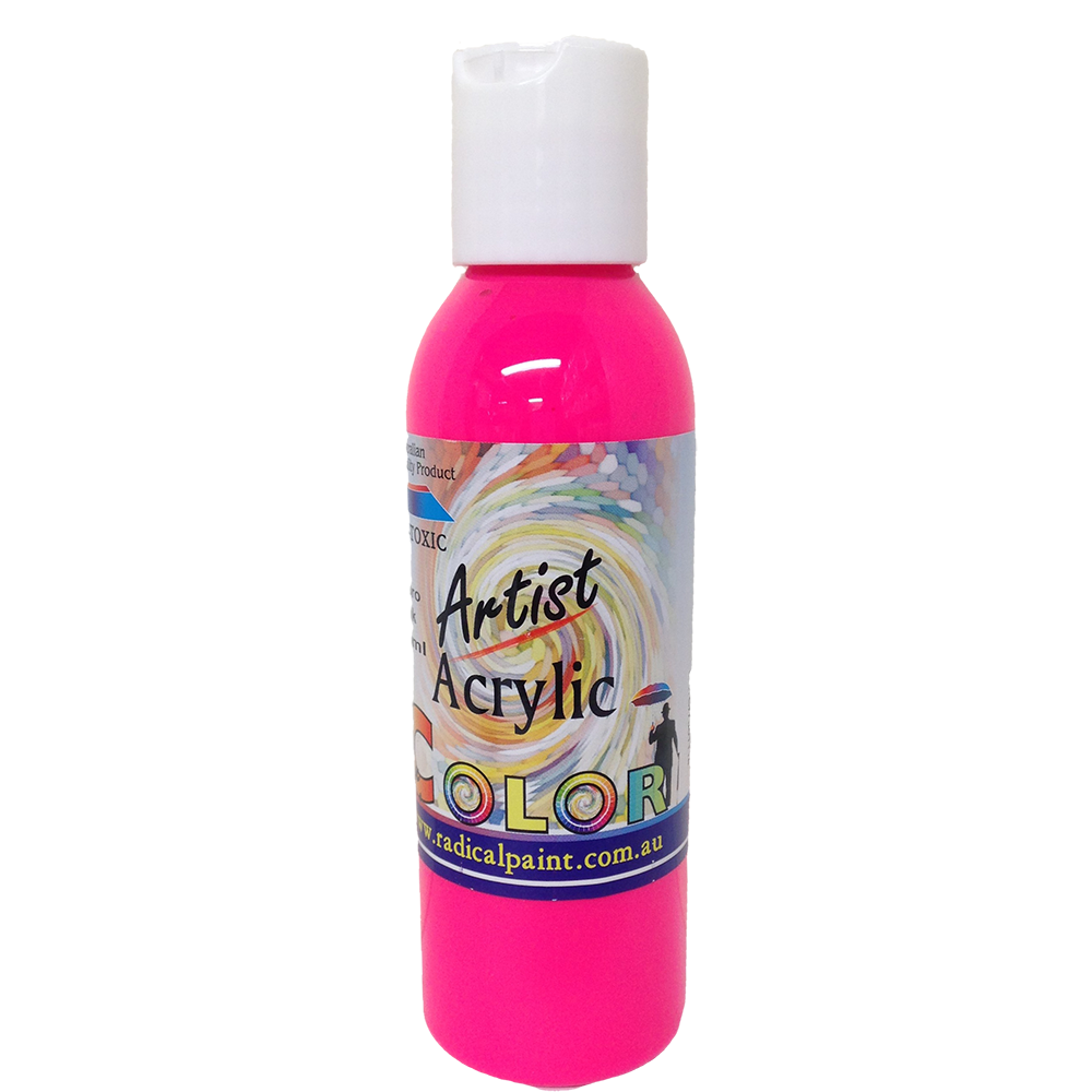 Acrylic Paint Fluoro Pink 125ml Artist Mr. Color Radical Paint Made in Australia