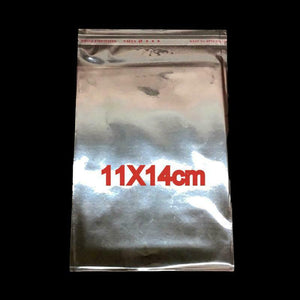 Premium Plastic Clear Peel and Seal Bags Cellophane Bag Cello Bag 11cm x14cm